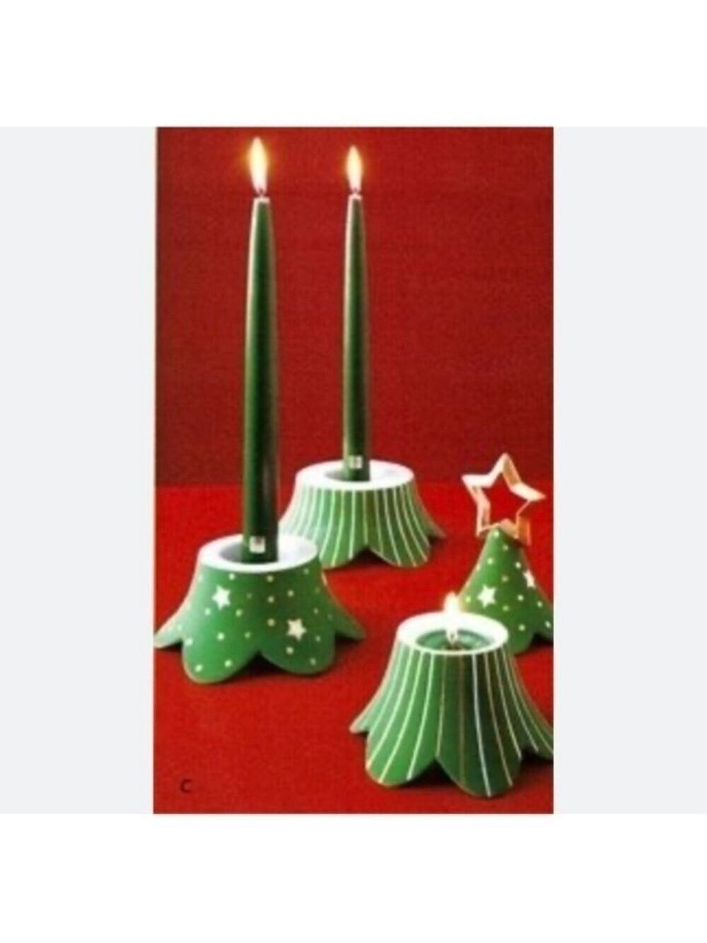 Partylite Holiday Cheer Stackable Christmas Tree Ceramic Decor Star Topper Box